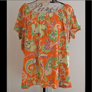 ⭐️ 3/$15 Bundle Lauren Orange Multicolor Blouse
